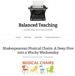 Balanced Teaching musical chairs