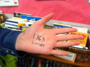 Day 1 of NaNoWriMo and this student is well on her way to winning!